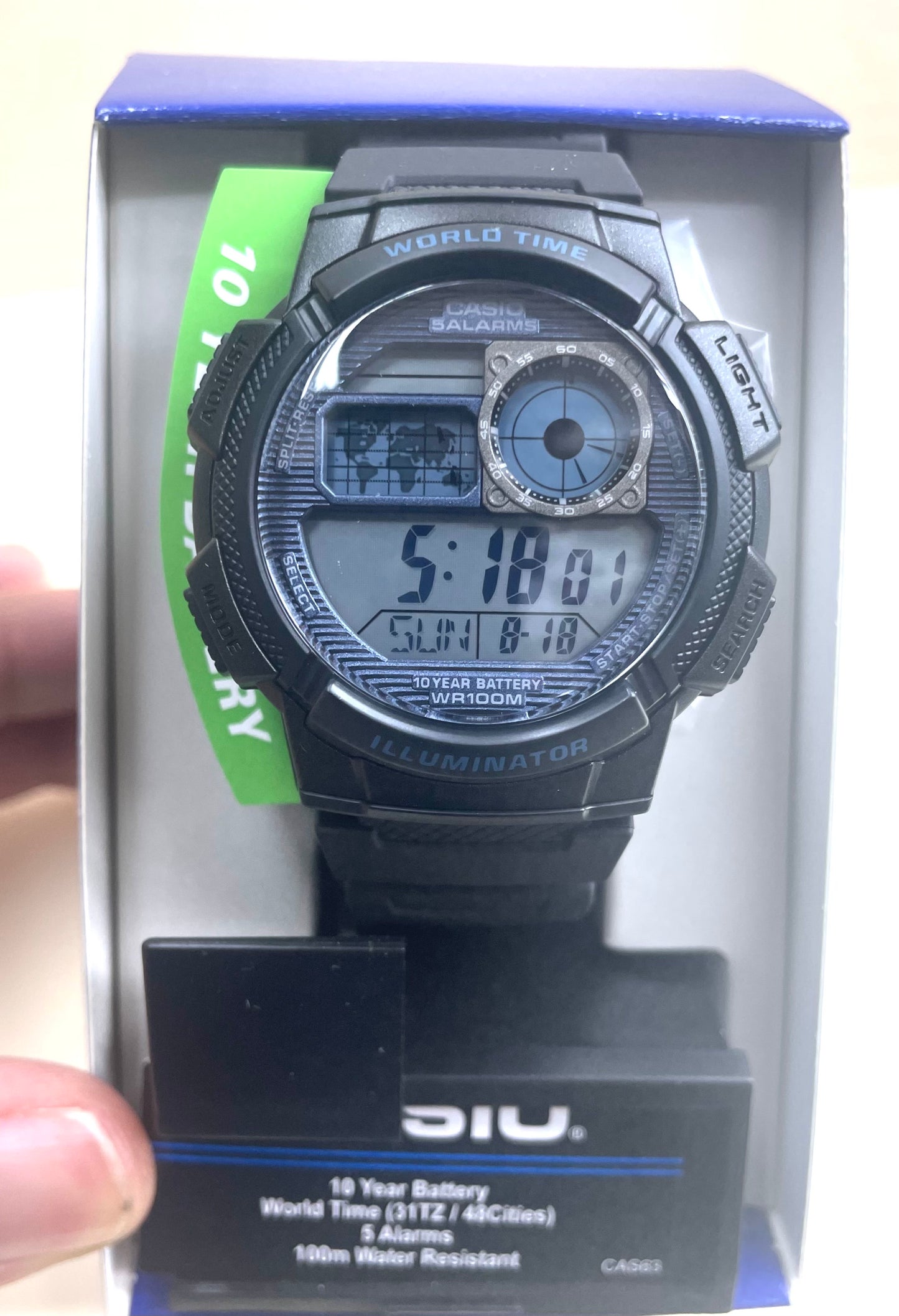 Casio watch for men black